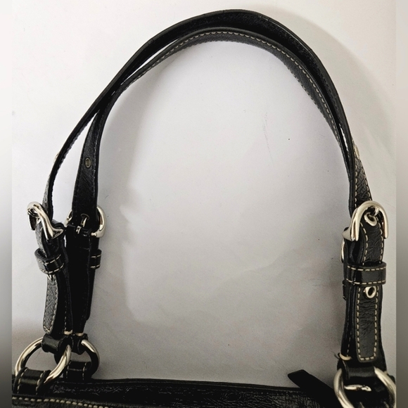 Coach Gallery Zippered Tote Bag in Black Patent Cowhide Leather F13761 - Picture 9 of 13